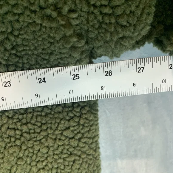 Bass Outdoor Men's Sherpa Jacket XXL Green Full Zip Insulated Fleece Pockets - Picture 8 of 10